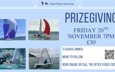 Club Prizegiving – Friday 20th November